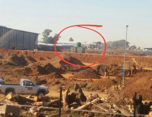 The construction site where the bodies were found. Photograph: Alicia Loots