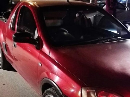 THE red bakkie the suspect was driving belongs to his father. Photograph: EMPD