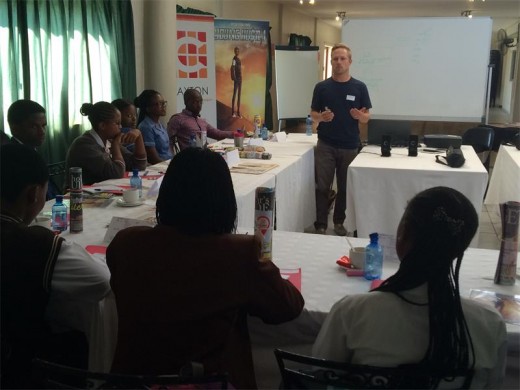 CAXTON'S head of digital editorial Chris Louw gave the learners tips on how they can make use of the tools available in the digital age. Photo: Christopher Mcinga