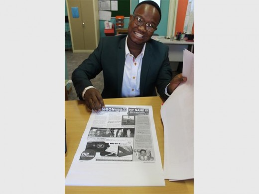 CAXTON branch manager Christopher Mcinga couldn't contain his excitement as he showed EXPRESS a draft copy of Mother Tongue.