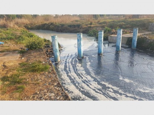 THE polluted Swartspruit. Photograph: EMM