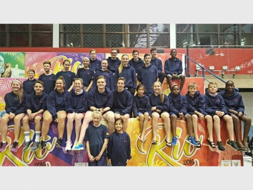 AQUATIC Academy's 'Limitless' Seagulls Team - Front: Zoe Stock and Mikayle Pon. Second row: Murray Copeland, Brooklynn Bohler, Savannah Mitchell, Kent Field, Kyle Mckenzie, Christina Pon, Danika Brechenmacher, Oyama Malaza, Adrian Ristow, Keagan Bothma and Tambai Dutiro. Third row: Colette Fourie, Jayden Kreusch, Keanan Kreusch, Ashleigh Stock, Kerri-Lyn Claase, Storm Ryder, Chane van Rooyen and Wyatt Banks. Back: Jonathan Smith, Nicholas Smith, Travis Banks, Ciaran Le Goff and Clayton Malaza. Absent: Keara Bothma, Jayden Botha and Diego Dos Anjos.