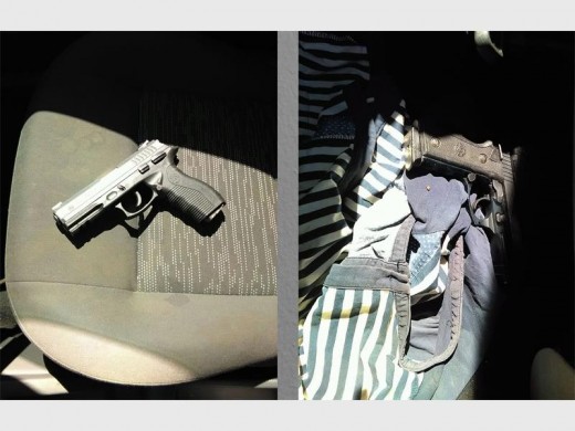 THE two firearms recovered from the two arrested suspects. Photograph: EMPD