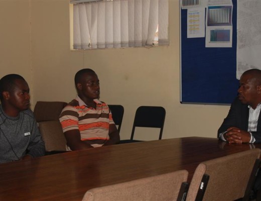 ACCIDENT survivors Lucky Ramaano and Banela Dumela, who sustained minor injuries, chat with Ekurhuleni mayor, Clr Mzwandile Masina.