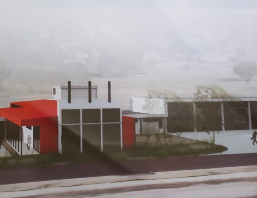 AN architectural design of the new fire station.