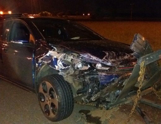The driver of this car was lucky to escape without any injuries. Photograph: Gauteng 911