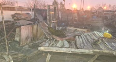 Aftermath of the Marikana informal settlement shack fire.