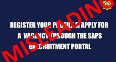 A screenshot of the post circulating on social media. Supplied by the SAPS.