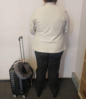 Drug mule arrested at OR Tambo International Airport in June 2025.