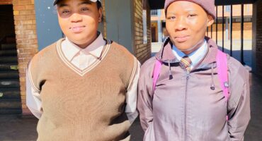 Two young rugby talents from Tembisa, Mpho Tsolele and Smangele Malaza, are proudly flying the local flag high after being selected for the Valke Under-18 Girls team. Photograph supplied.