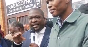 City of Ekurhuleni Executive Mayor Alderman Nkosindiphile Xhakaza, together with the MMC for Finance, Clr Dunga. Photo: Floyd Mathebula.