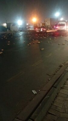 The protest, reportedly planned to begin at midnight, has caused traffic disruptions in parts of the township, with residents vowing to continue until their demands are addressed. Photo: Floyd Mathebula.