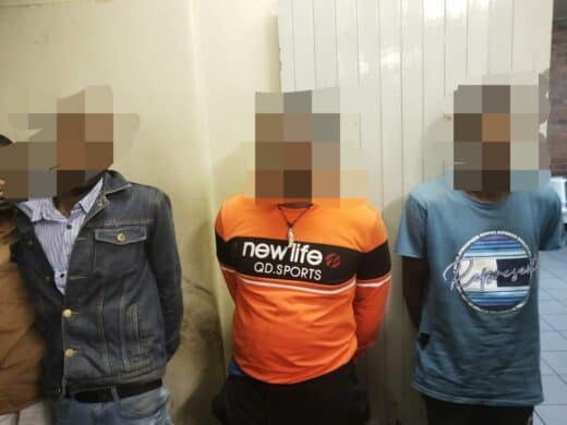 The EMPD's Northern Region Task Team, together with Kempton Park Precinct officers and Gauteng Traffic Wardens, arrested five suspects on August 27, for their alleged involvement in a hijacking, kidnapping, and possession of an unlicensed firearm. Photo: EMPD.