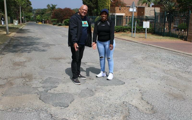 Despite ongoing repairs in nearby streets, Fred Els Avenue in Birchleigh remains riddled with potholes and safety hazards, leaving residents frustrated and demanding urgent action.