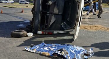 One person was killed and thirteen others injured in a collision involving two minibus taxis at the intersection of the R23 and 1st Road in Bredell early on Tuesday morning.