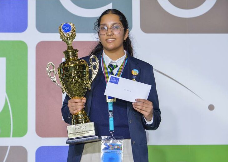 Grade 9 learner Khushi Lall was named Top Junior Scientist for her innovative project exploring garlic’s role in food preservation.