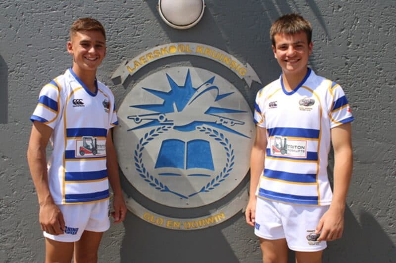 Keagan van der Nest and Nathan de Beer, who have been selected to represent South Africa on an international rugby tour to Italy.