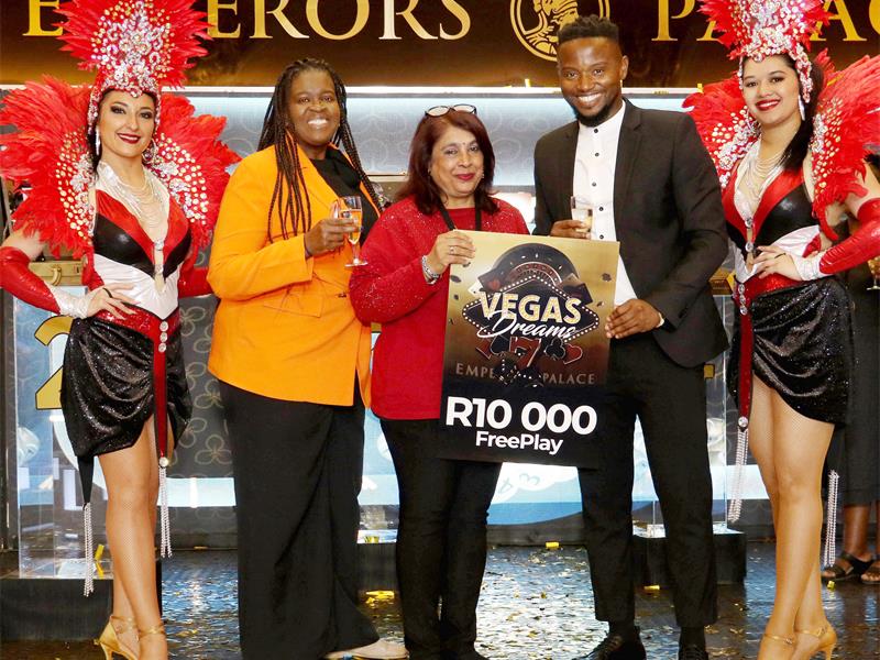 Excitement filled Emperors Palace as lucky players walked away with big wins, including a brand-new Toyota Starlet and thousands in FreePlay prizes during the resort’s latest Vegas Dreams promotion.