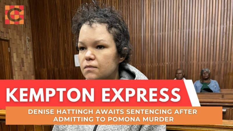 A person in a gray hoodie sits in a courtroom, looking serious. The wood-paneled walls and benches create a formal atmosphere. Two people sit in the background.