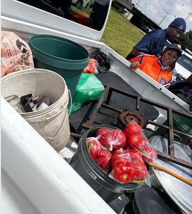 EMPD By-Law and Compliance units confiscated equipment from illegal traders during a follow-up operation in the Kempton Park CBD, part of ongoing efforts to keep public spaces clean before the G20 events.