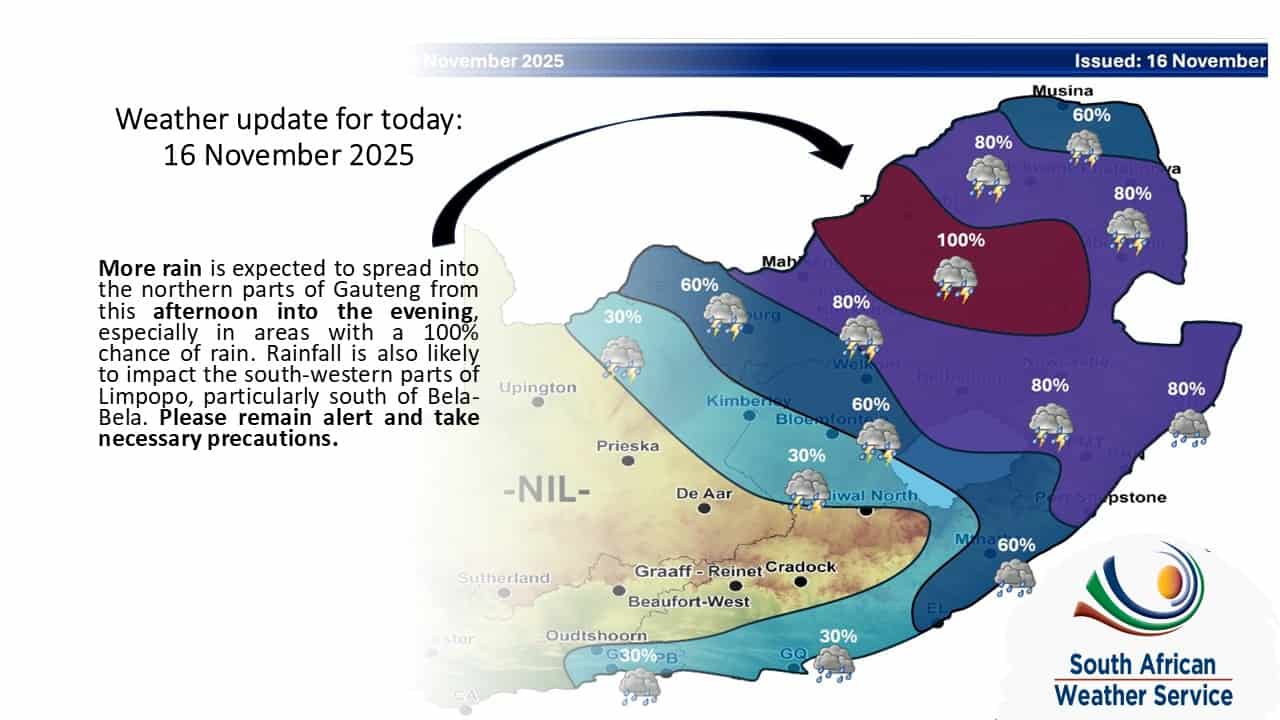 Heavy rain and flooding in Gauteng as more showers move in | Kempton ...