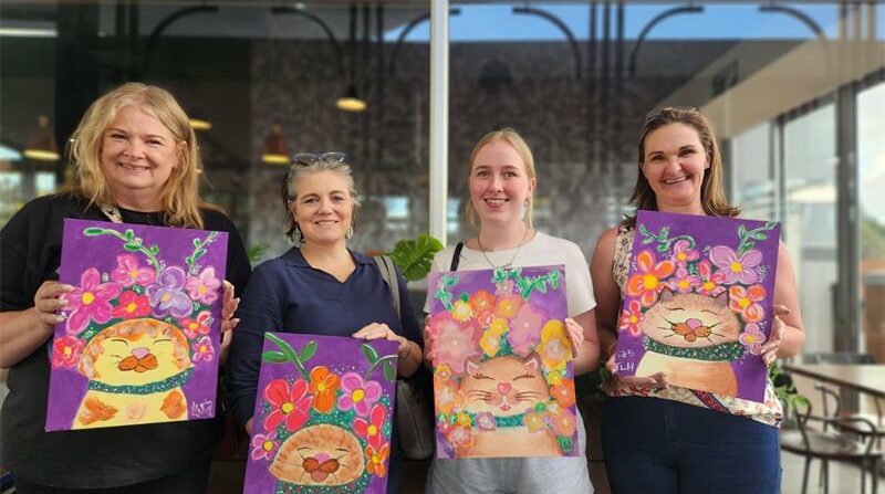 Paint for a purpose event held to raise funds for Kempton Ferals.