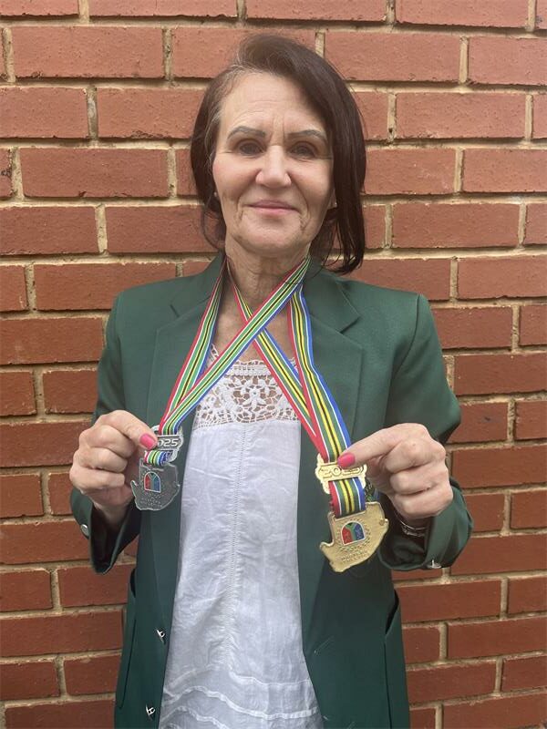 She recently achieved podium finishes in the 10km at Kaapsche Hoop, the Chilli Race and the Soweto Race.