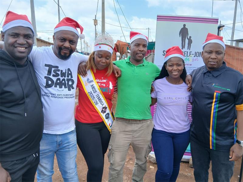 Philanthropist Thato Matome brought hope to Madelakufa on Christmas Day by hosting a charity drive that provided meals, support and encouragement to underprivileged children and people battling substance abuse.