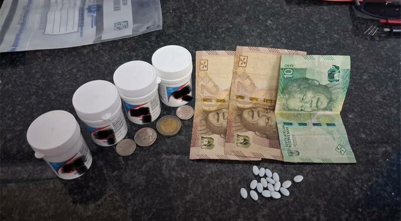 Officers recovered suspected Schedule 5 medicine during a patrol in Actonville, with the suspect facing charges of possession and dealing.
