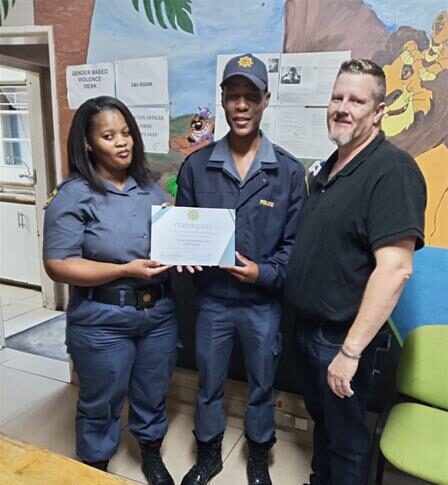 Norkem Park Police Station constable honoured for his assistance.