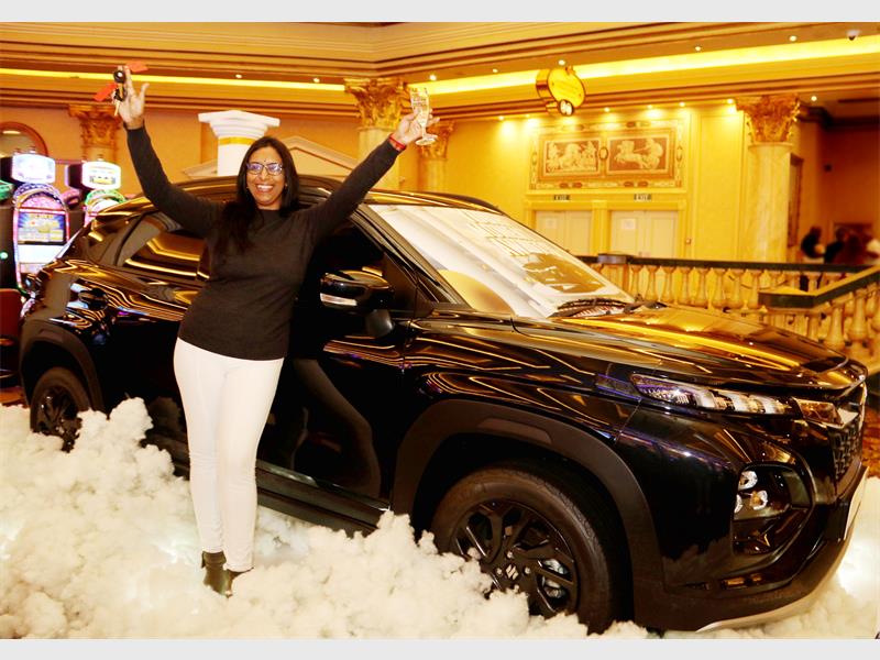 Norkem Park resident Padmini Moonsamy was left overjoyed after winning a brand-new Suzuki Fronx in Emperors Palace’s “Empire of Treasures” promotion, which has already awarded prizes worth millions of rand.
