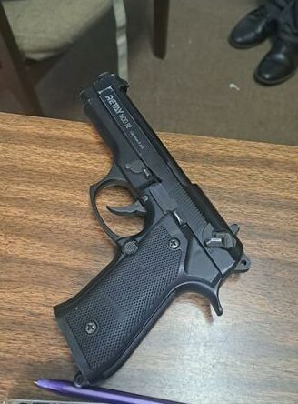 A learner was found in possession of a pirate gun at school.