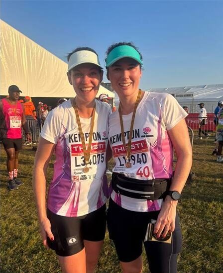 Ronel Oosthuizen and Germien Le Clus celebrated two milestones; their friendship and comrades marathon.