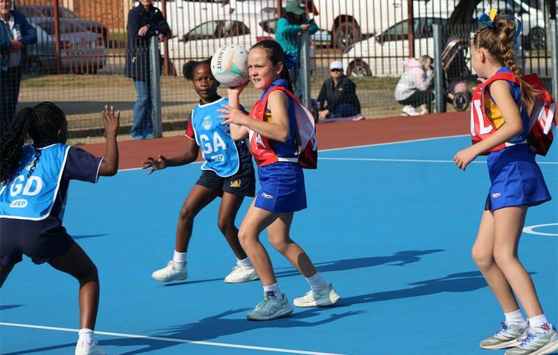 Two schools showed impressive netball skills in the mini netball.