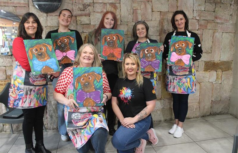 The afternoon raised R8,550.00 for the SPCA. Guests took part in a fully guided paint session where each person painted their own portrait of Floki.