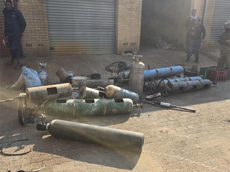 SAPS recover various dangerous goods during operation in Ekurhuleni.