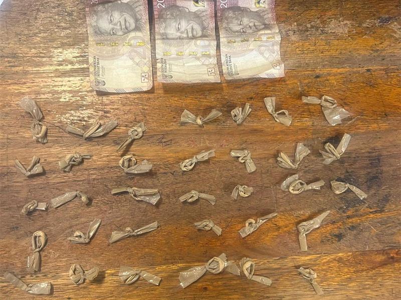 Two Cat (cocaine) bags, 10 crystal methamphetamine bags, 17 Mandrax pills, four packets of dagga and 35 nyaope (heroin) ties were recovered in these separate incidents.