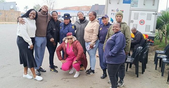 Kempton Park community members gathered for a GBVF awareness campaign.