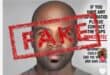 Social media crime poster naming Thembinkosi Ngcobo, stamped “FAKE,” with murder allegations, police hotline numbers, and an urgent cautionary tone.