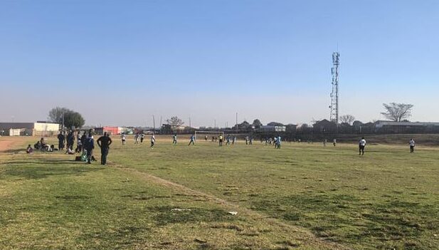 SAPS members backed their colleagues during the league match at Esiqongweni Sports Ground.