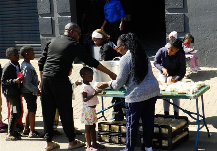 Thulani Skhwinyane and team dedicate their weekends to serve large numbers of community members in Thembisa.
