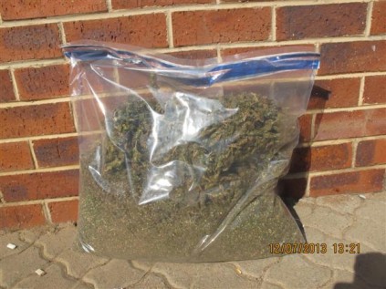 This bag of dagga was found by the Primrose police.