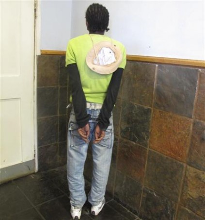 This is one of the men arrested by the Primrose police, for possession of dagga, in the Primrose area, recently.