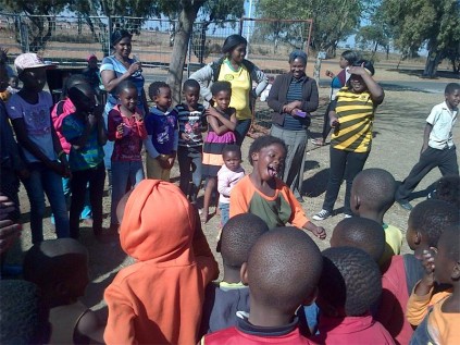 The children were entertained with music.