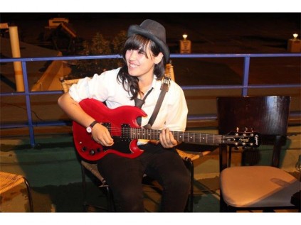 Sandra Goncalves Pinto, one of the students at the Umdali Training Institute in Germiston, performs a piece of music.