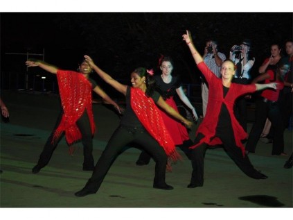 Amanda Preenathan (left), Mandy Preenathan, Aliska van der Westhuizen and Gerleze Badenhorst show off their dancing skills.