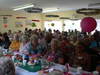 The members of Rest-a-While Community Centre for the Aged enjoying the Christmas party, recently.