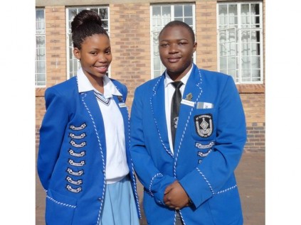 Mandisa Radebe (left) and Neo Phahla were thrilled when they were named head girl and head boy of St Catherine's School for 2014.