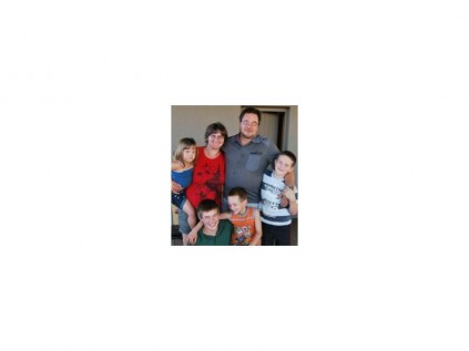 The Theunissen family in happier times. Back (from left): Xonia (7), Hester, Pieter and Pieter (12). Front: Christiaan (17) and Dewald (10).