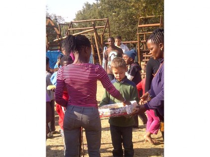 The members of Survival Kids, Little Eagles and Young Hearts recently paid a visit to Epworth Children's Village to present the children with clothing the group had collected, as well getting to know the children and staff members of the home.